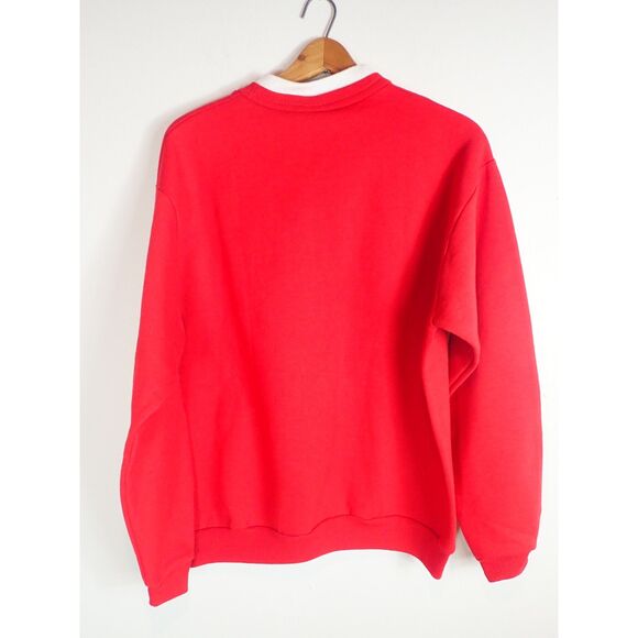 Morning Star Sunburst Large Granny Sweatshirt Rhinestone Red Snowman Vintage - Picture 3 of 6